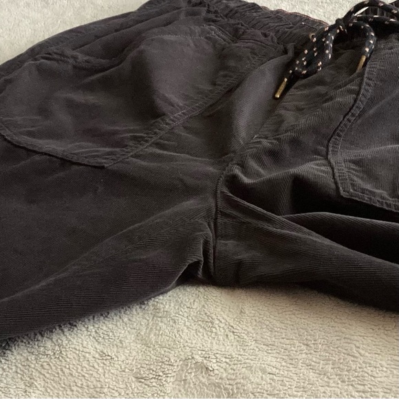 Anthropologie Pilcro The Cottage Corduroy Pant Pull-On Relaxed Tapered Navy Blue - Picture 8 of 15